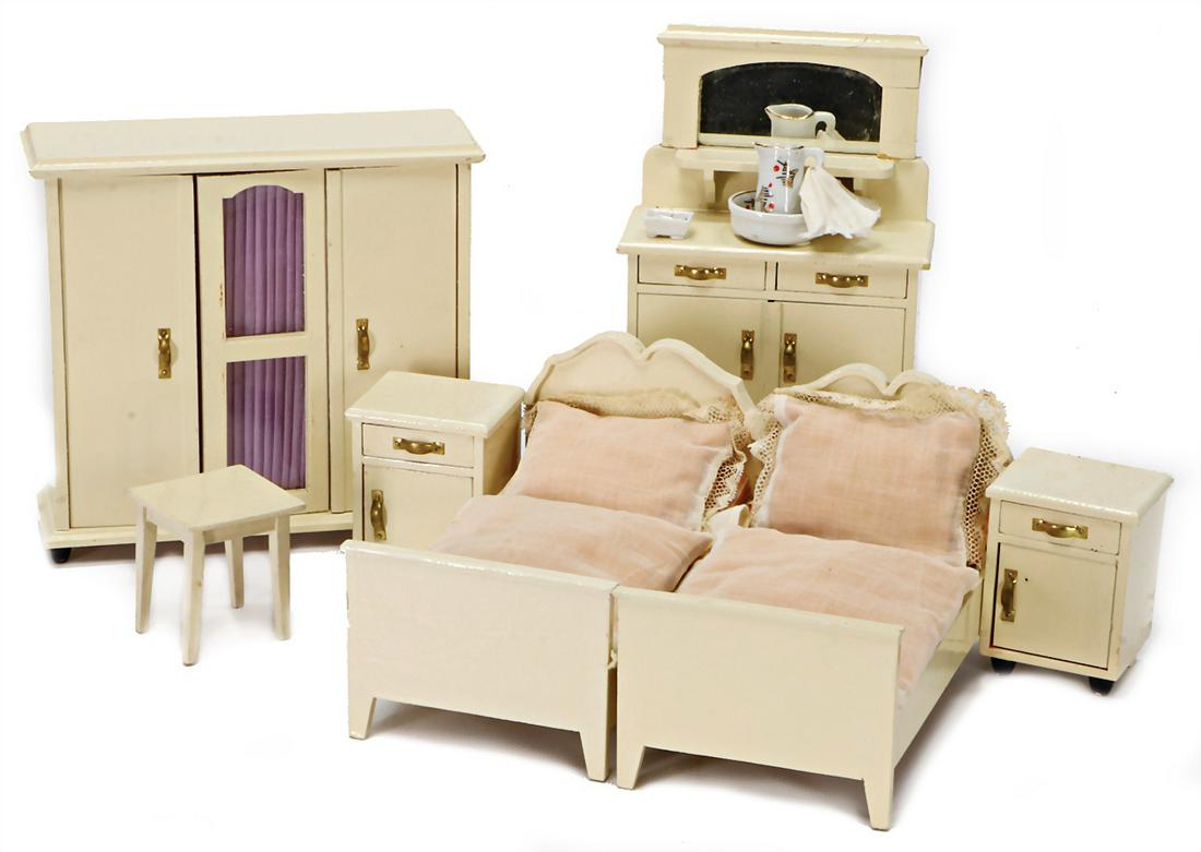 dollhouse bedroom furniture program, c. 1925, 7-part, (1 of 1)