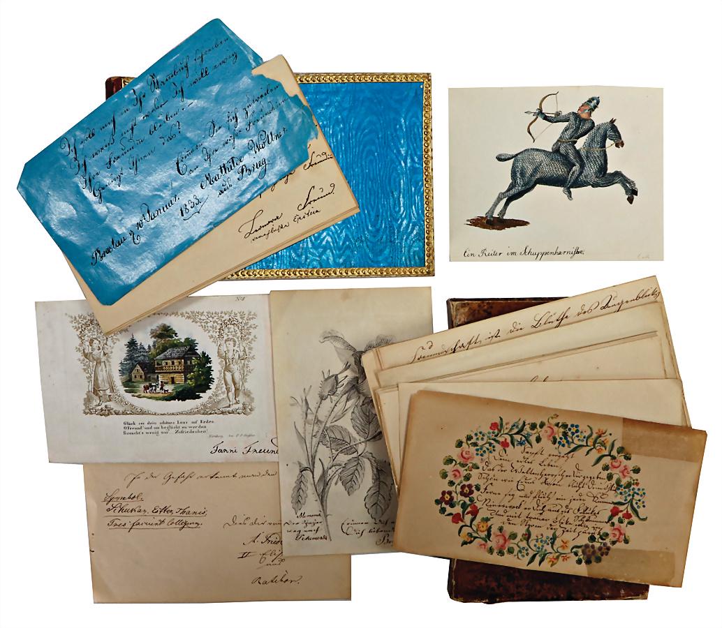 autograph book, Biedermeier, casket, 1833, writing, (1 of 1)