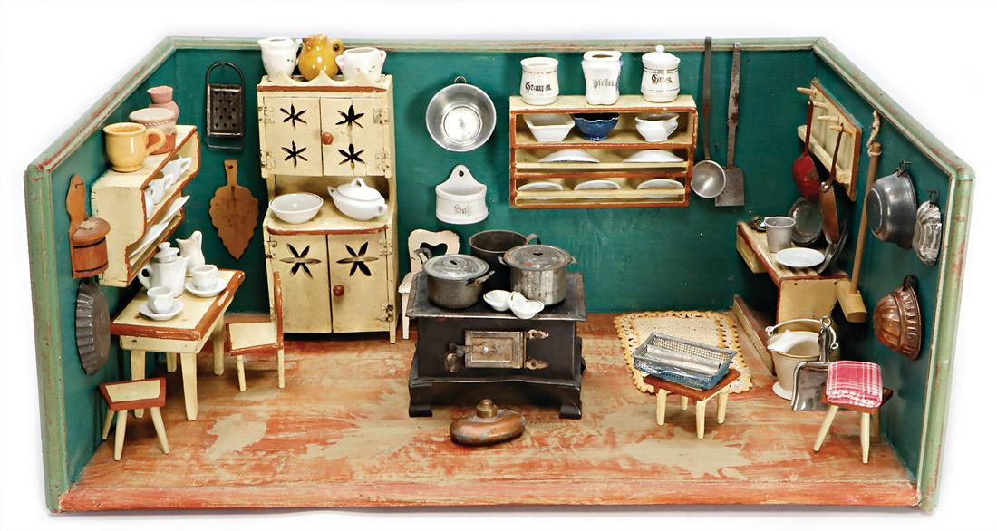 dollhouse kitchen, width: 57 cm, height: 28 cm, (1 of 1)