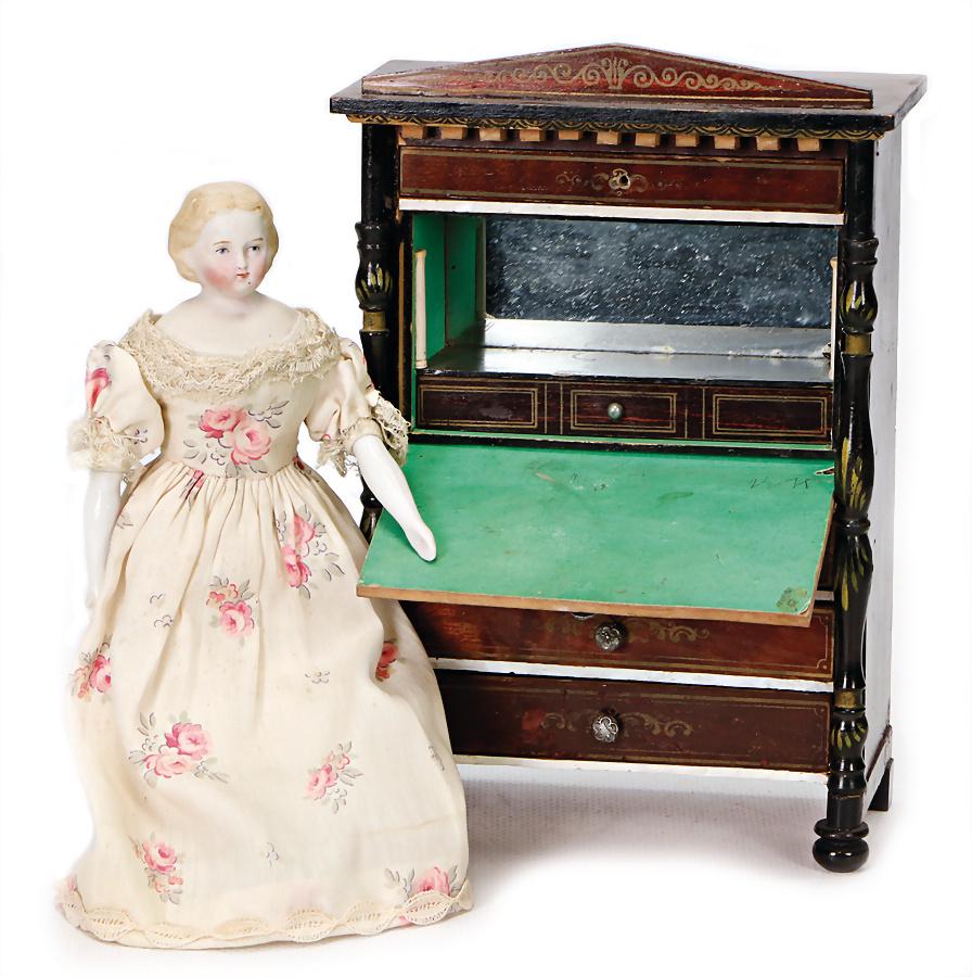 dollhouse bureau, with Boulle-ornaments, leaf, 4 (1 of 1)