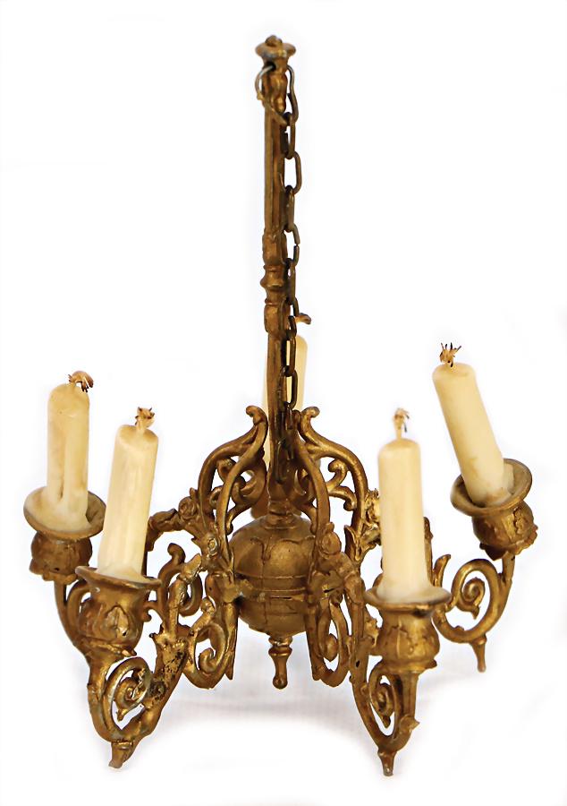 Dollhouse Ceiling Lamp Tin 5 Armed 12 Cm German Sep 28 2019