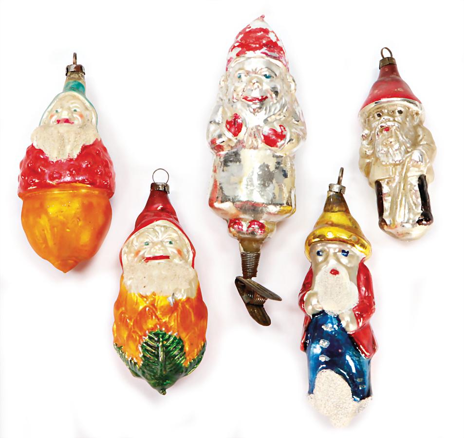 5 pieces, Christmas tree decoration, glass, dwarfes,: 5 pieces, Christmas tree decoration, glass, dwarfes, 8.5-13.5 cm German Description 5 Teile, Christbaumschmuck, Glas, Zwerge, 8,5-13,5 cm