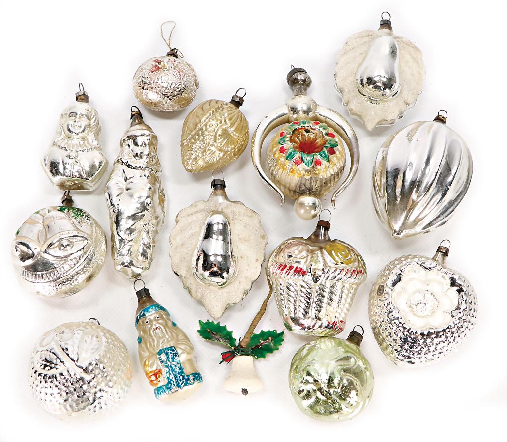 mixed lot of  Christmas tree decoration, glass, (1 of 1)