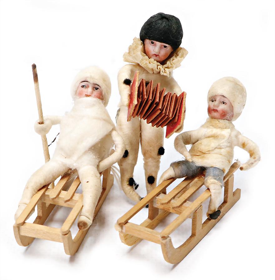 Christmas tree decoration, cotton wool, 2 pieces, child (1 of 1)