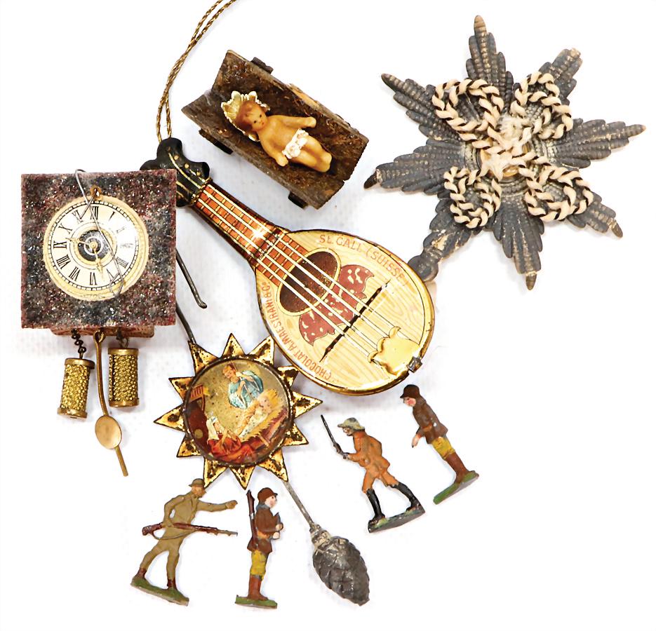 mixed lot of  Christmas tree decoration, sheet metal, (1 of 1)