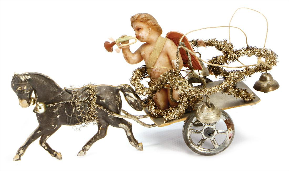Christmas tree decoration, horse, DRESDEN cardboard, (1 of 1)