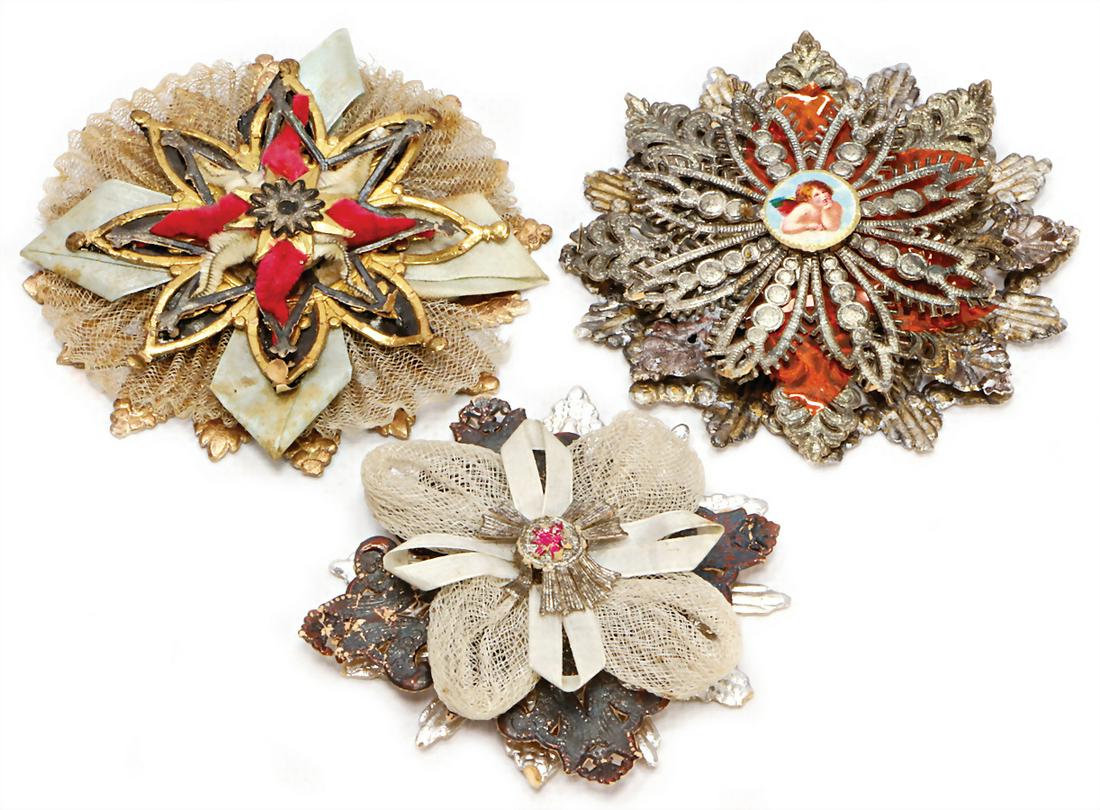 mixed lot with 3 pieces, Christmas tree decoration, (1 of 1)