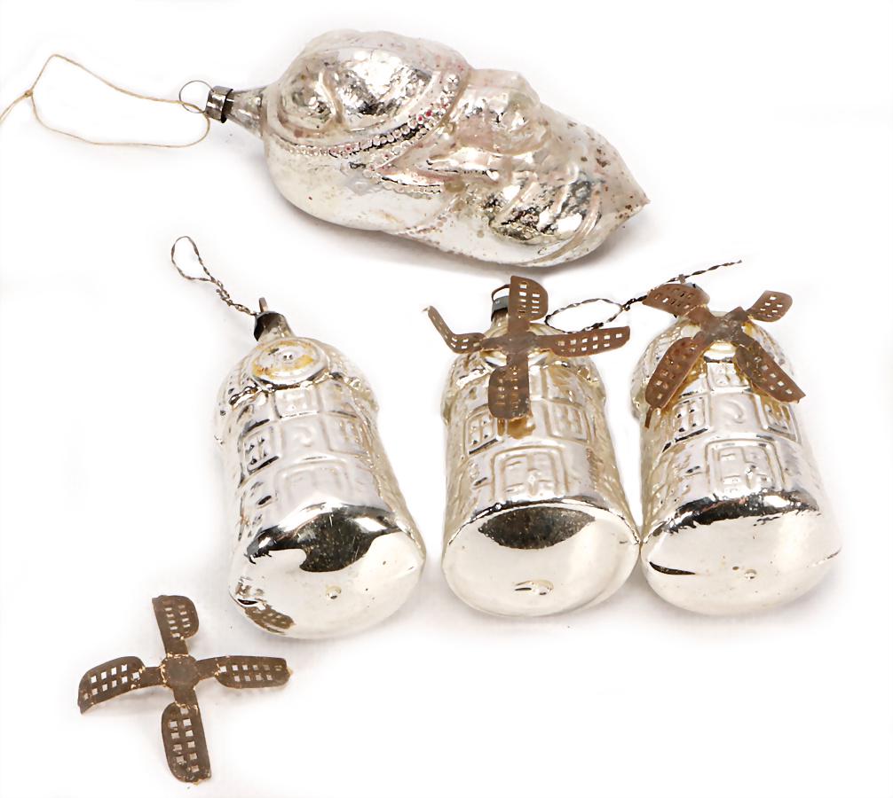 mixed lot of  Christmas tree decoration, mirror glass, (1 of 1)