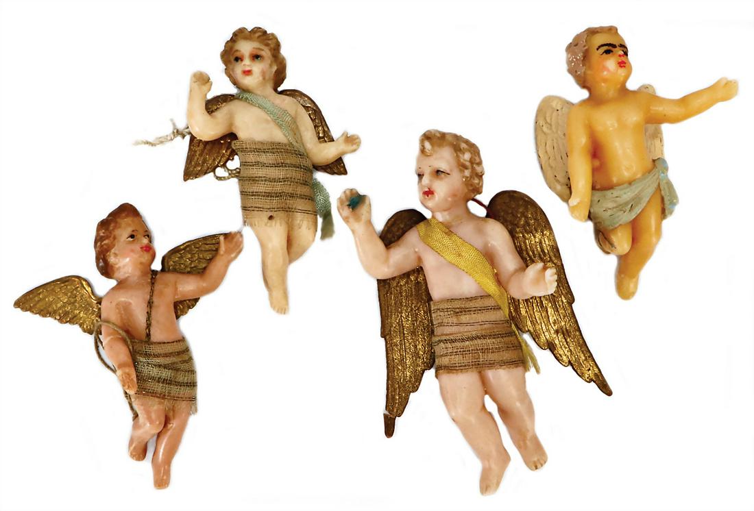 4 pieces, Christmas tree decoration, wax Christmas (1 of 1)