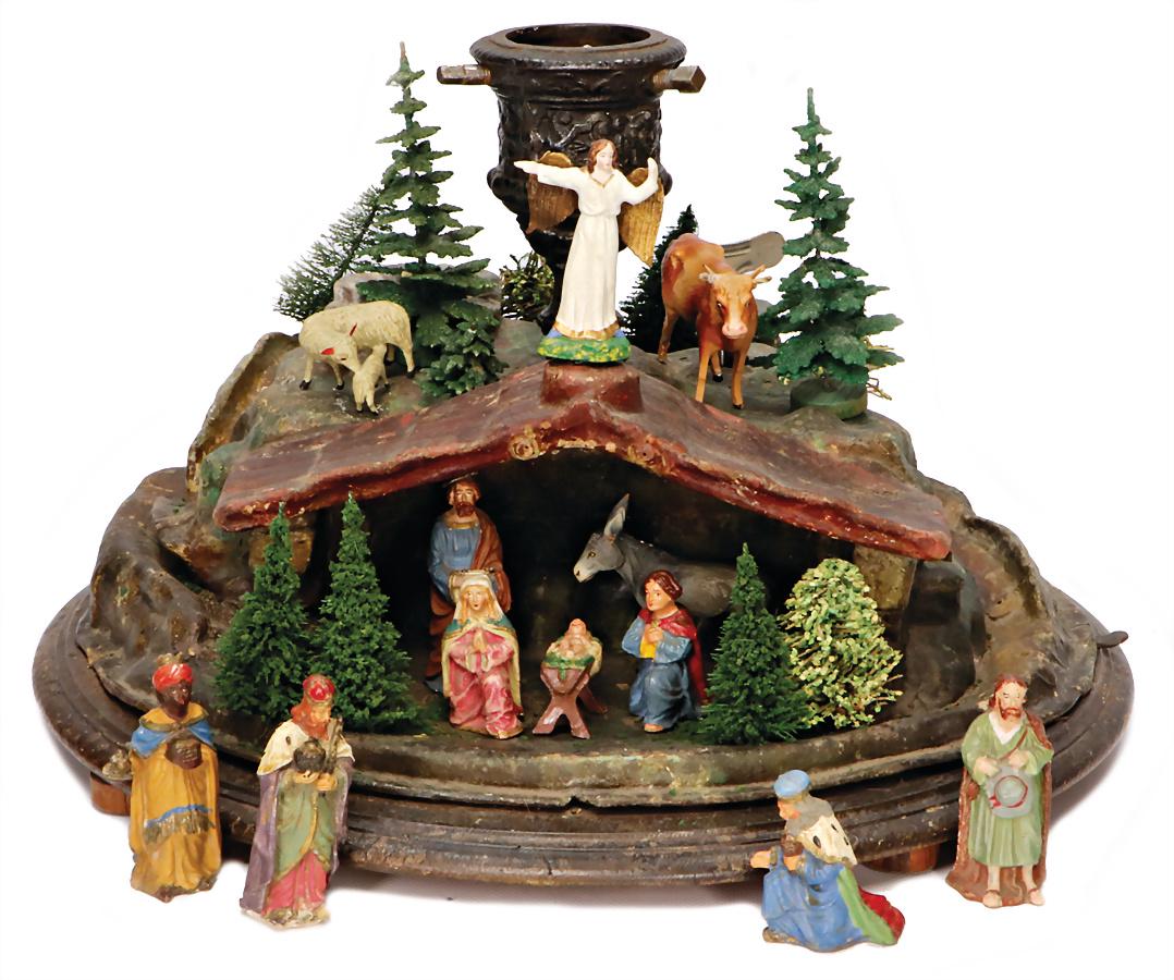 Christmas tree stand with music mechanism and  papier (1 of 1)