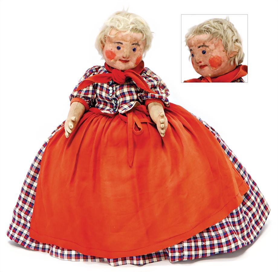 coffee warmer, felt doll, height: 43 cm, with button, (1 of 1)