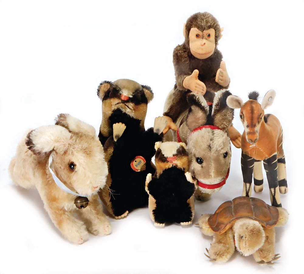 STEIFF mixed lot with 7 pieces, 2x badger, Diggy, with (1 of 1)