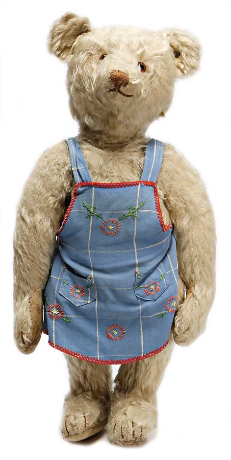 STEIFF bear, c. 1930, 45 cm, white, bright (1 of 1)