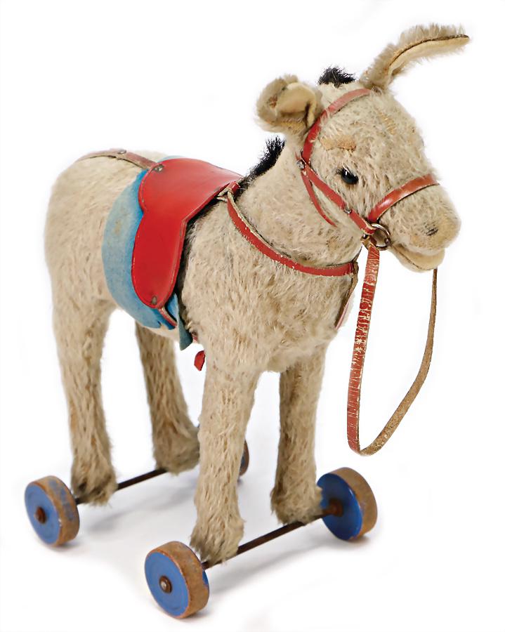 steiff donkey on wheels
