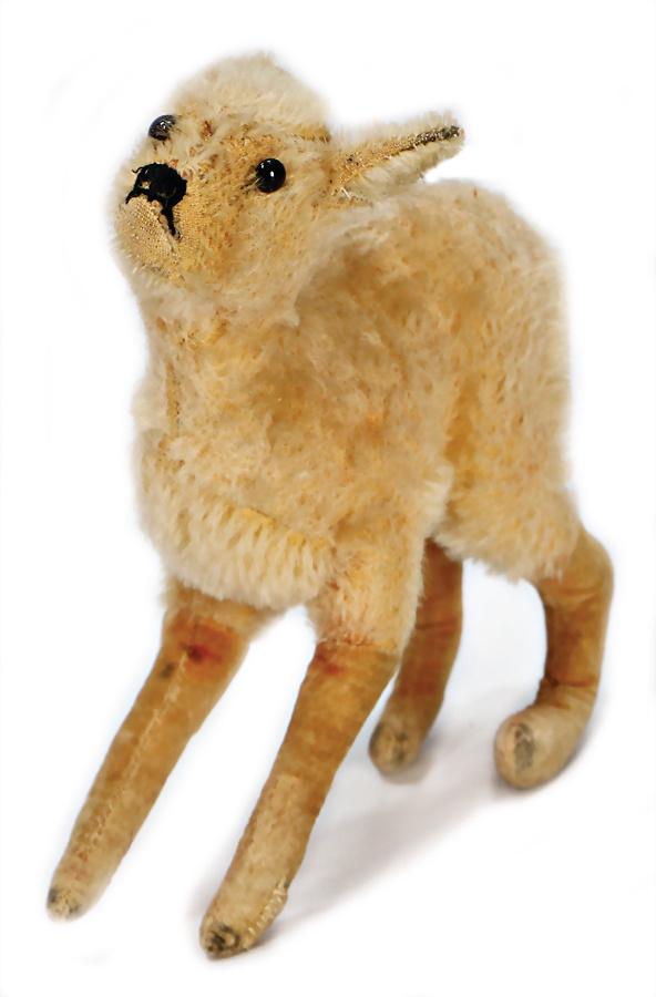 STEIFF deer, pre-war era, mohair-plush, a bit used, (1 of 1)