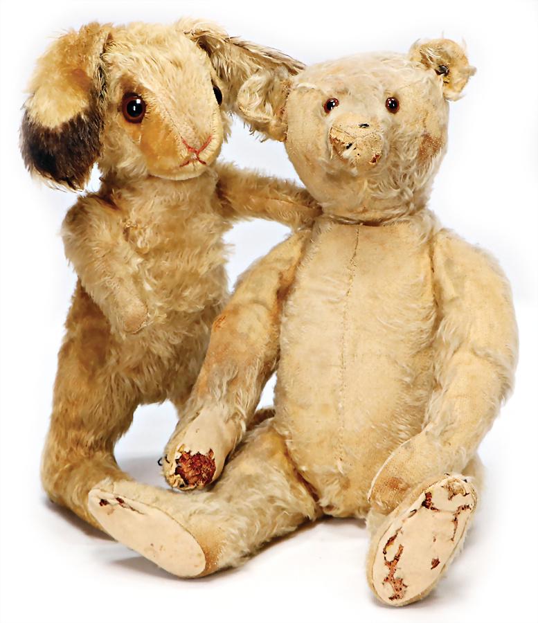 STEIFF bear, 45 cm, '30s, long snaped off arms, hump, (1 of 1)