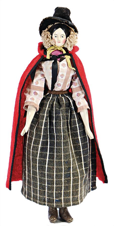 doll with wood joints, Thuringia, c., 1830, breast head (1 of 3)
