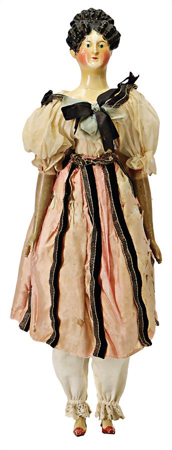 papier-mâché doll, so-called "Desirée Clary", c. 1831, (1 of 3)