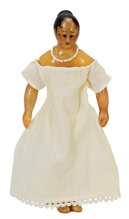 early wax doll from the Empire, c. 1810, breast head (1 of 3)