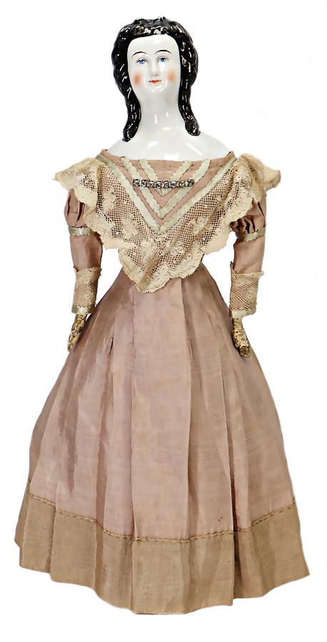 China-Head doll, "Frau von Stein", c. 1860, Germany, (1 of 3)