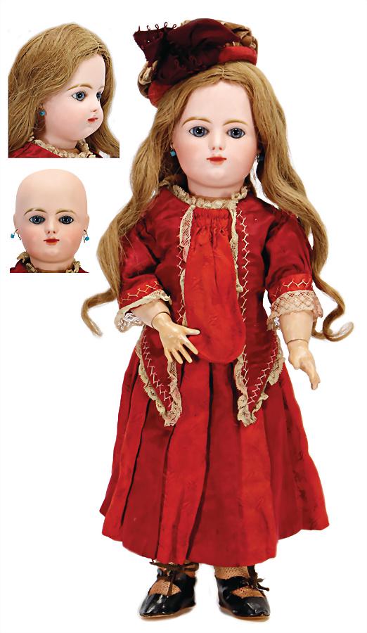 GAULTIER bisque porcelain head doll, France, 44 cm, (1 of 1)