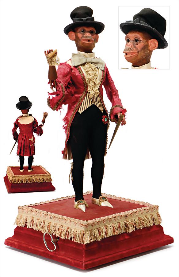 MARCU machine, smoking monkey, 66 cm, papier (1 of 1)