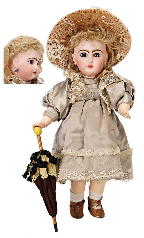 DEPOSÉ TÊTE JUMEAU No. 6, bisque porcelain head doll, (1 of 1)