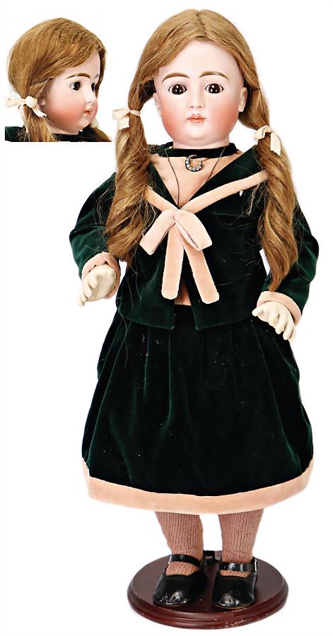 JDK KESTNER No. 15, bisque socket head, fix inset brown (1 of 1)