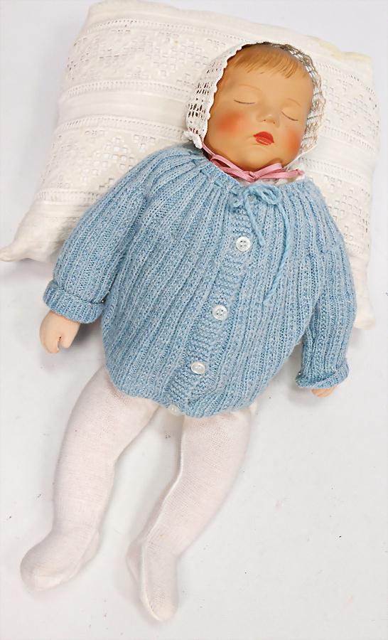 KÄTHE KRUSE Träumerchen, spätere Produktion, beschwert,: KÄTHE KRUSE Träumerchen, spätere Produktion, beschwert, 50 cm, mit Bauchnabel u. Poloch, sehr guter Zust. German Description KÄTHE KRUSE Träumerchen, spätere Produktion, beschwert, 50 cm, mit Ba