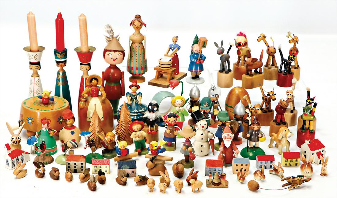 Gr. Konv. Holzspielzeug, Aufstehfiguren, Kinder, kl. (1 of 1)