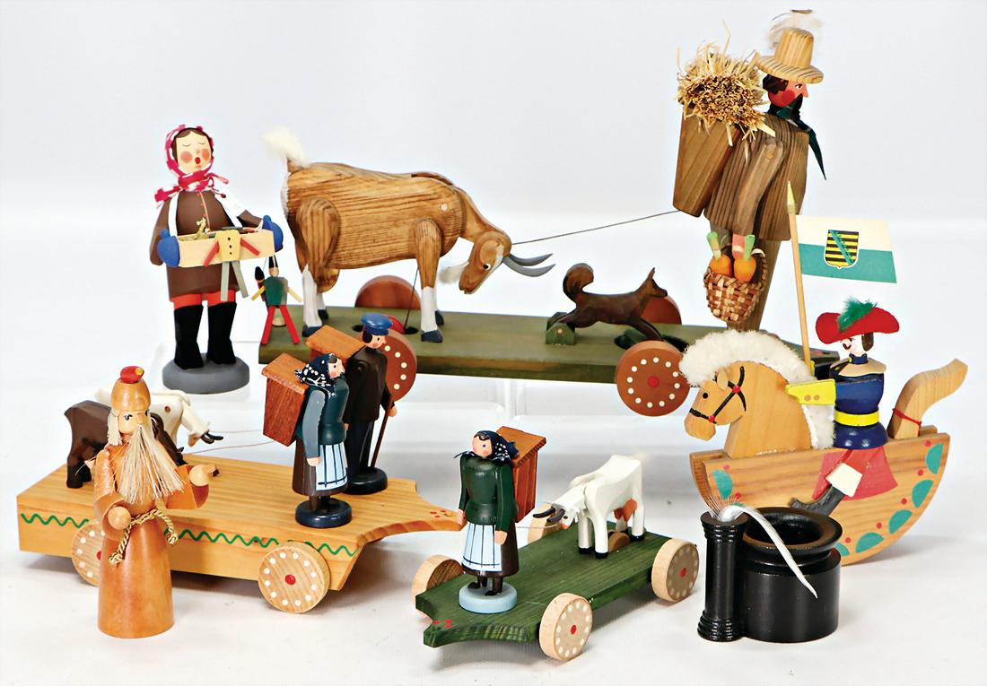 Konv. Holzspielzeug, Zugteile, Zauberer mit Tintenfass, (1 of 1)