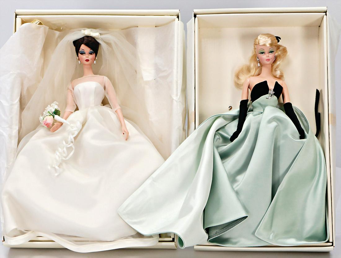 MATTEL 2x Barbie Fashion Model Collection, Silk Stone: MATTEL 2x Barbie Fashion Model Collection, Silk Stone Model ?Lisette? u. ?Maria Therese?, beide unbespielt, im Orig.-Kart. German Description MATTEL 2x Barbie Fashion Model Collection, Silk Stone Mode