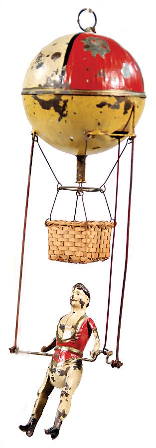 balloonist, sheet metal, handpainted, around 1900, 35 (1 of 1)