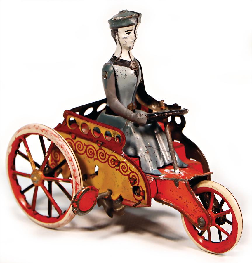 STOCK woman with tricycle, German, pre-war era, height: (1 of 1)