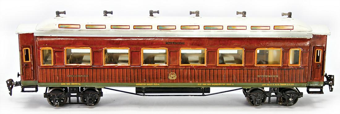 MäRKLIN track 1, 1946, dining car, teak-wood, painted, (1 of 1)