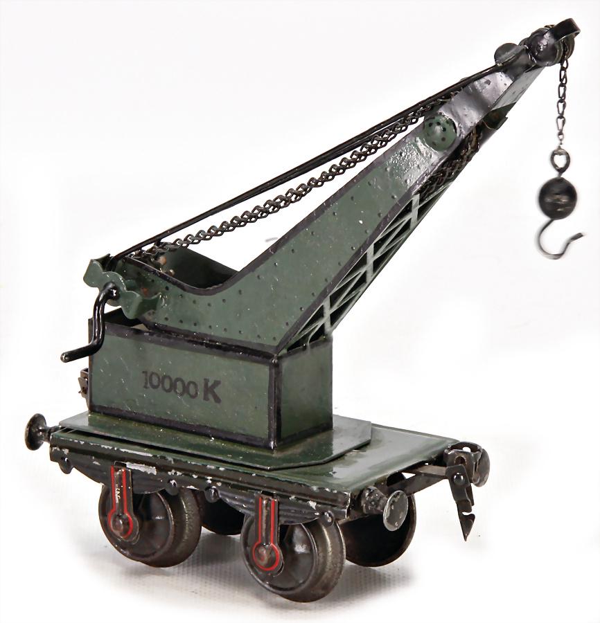 MäRKLIN track 1, 1858, crane truck, blue, sheet metal, (1 of 1)