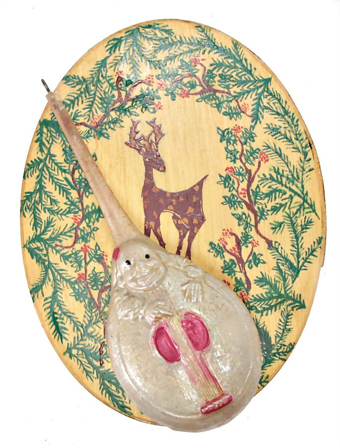 Christmas tree decoration, glass, early, guitar with (1 of 1)