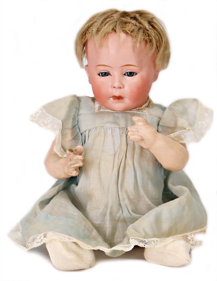 SWANJE & CO bisque porcelain socket head, baby, marked (1 of 1)