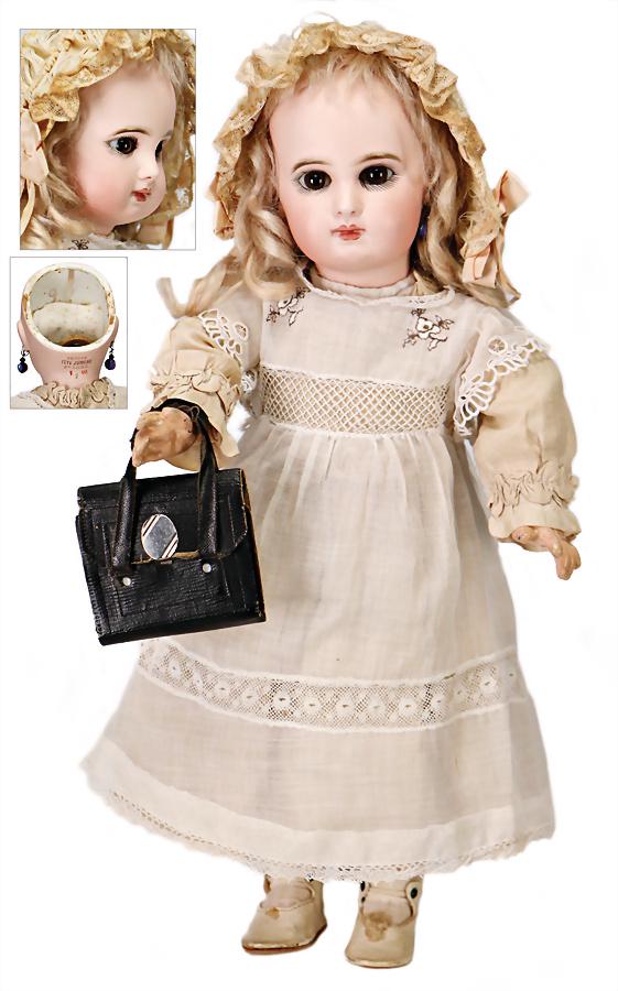 JUMEAU bisque porcelain socket head, French Bébé, (1 of 1)