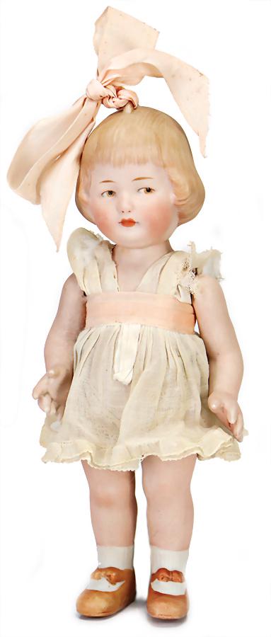 GEBR. HEUBACH all-bisque doll, bisque porcelainsocket (1 of 1)