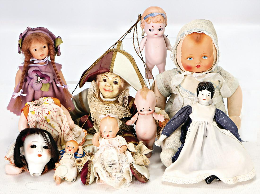 Konv. Puppen, älter u. neuer, Biskuit-Porzellan, Masse, (1 of 1)