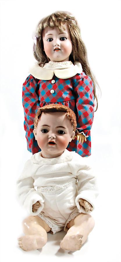 Biskuit-Porzellan-Charakter-Baby, 42 cm, braune (1 of 1)
