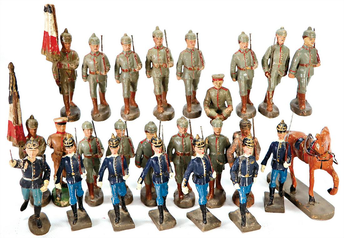 ELASTOLIN 10 cm, 1. Weltkrieg, Masse, 20 Teile, meist (1 of 1)