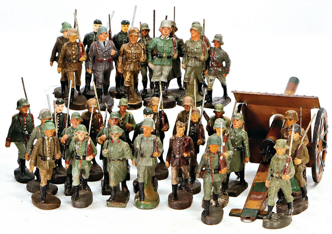 meist ELASTOLIN 7 u. 7,5 cm, Masse Figuren, (1 of 1)