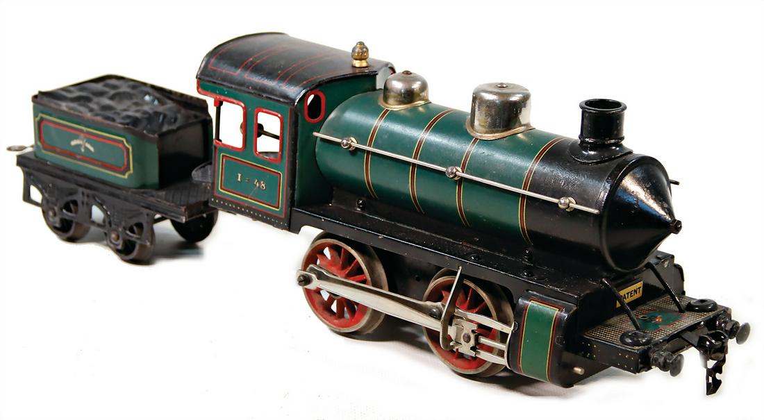 BING tow-tender-locomotive, width, green/black, with (1 of 1)