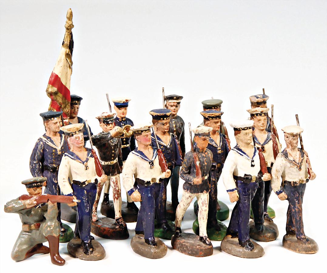 ELASTOLIN mass, 10 cm, First World War, navy figures, (1 of 1)