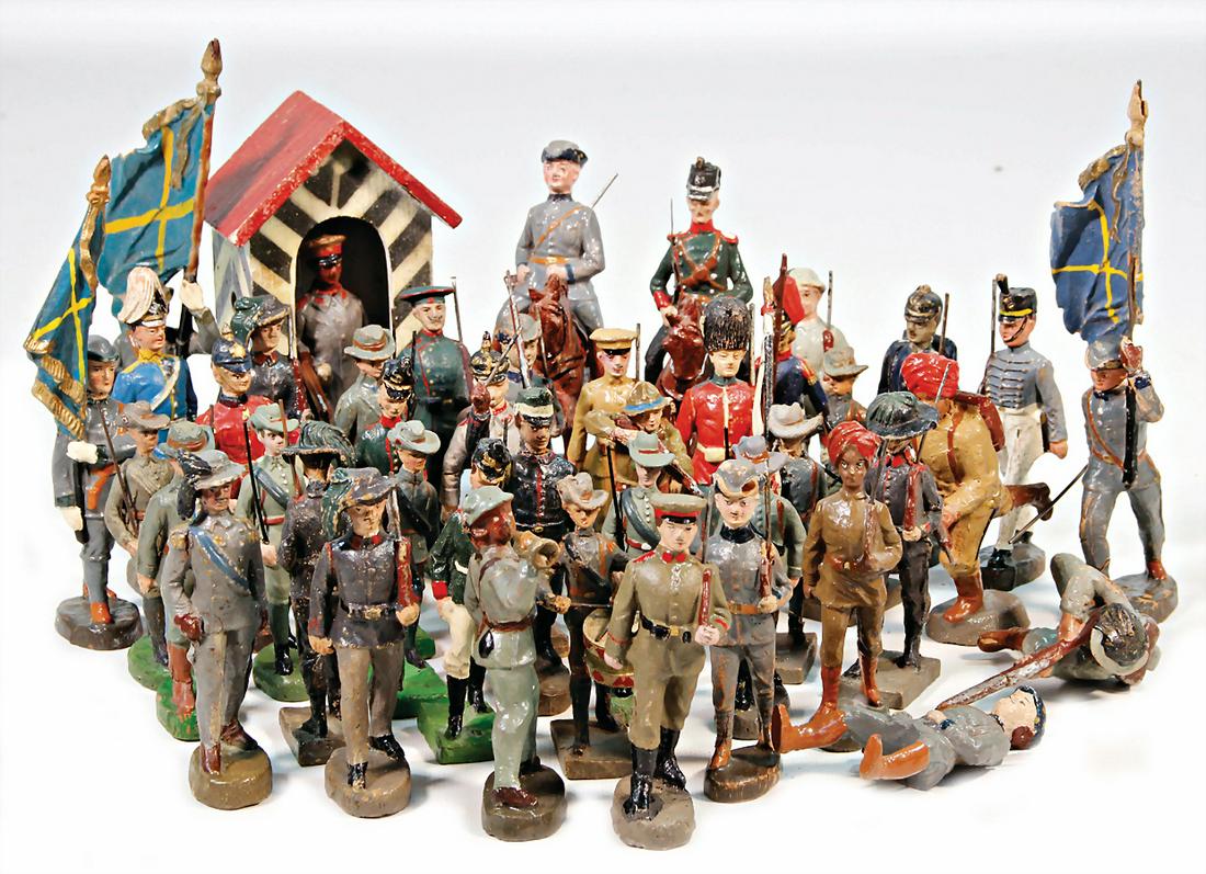 ELASTOLIN mass, 10-10.5 cm, figures, c. 30 pieces, (1 of 1)