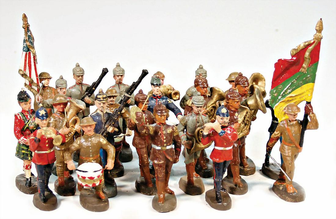 mixed lot of musicians, different nationalities, 21: mixed lot of musicians, different nationalities, 21 pieces, along with it 2 standard bearer, mostly condition 2-3 German Description Konv. Musiker, versch. Nationalitäten, 21 Teile, dazu 2 Fahnenträ