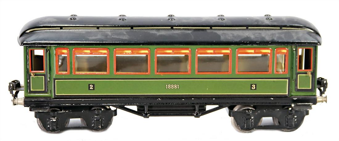 MÄRKLIN track 1, 1888, 4-axled passenger coach, green, (1 of 1)