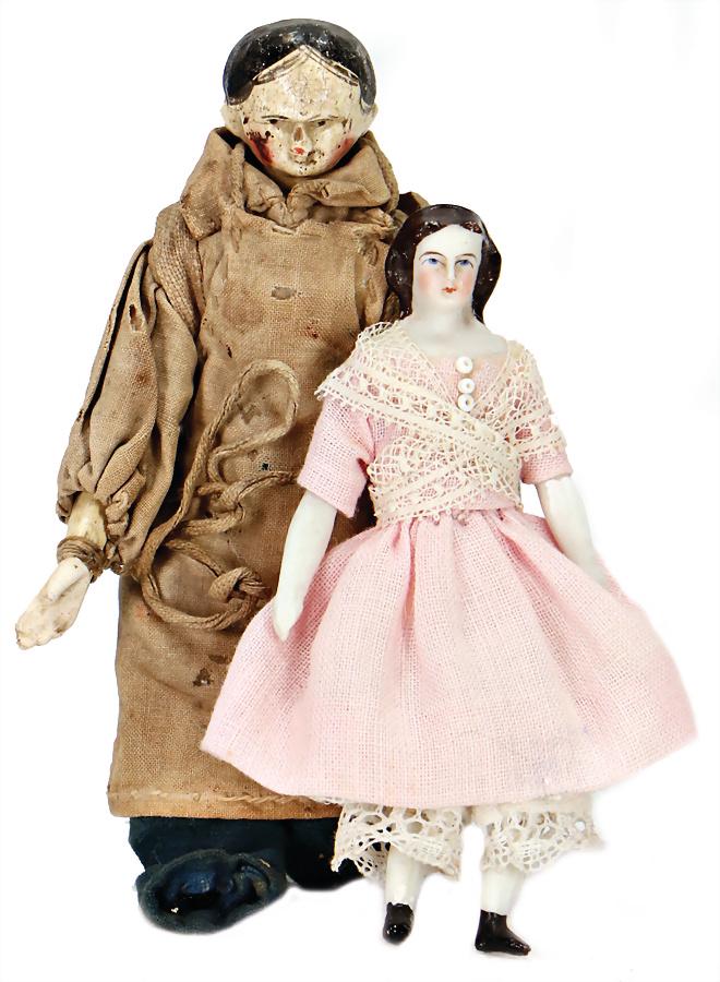 Grödnertal, dollhouse doll, wood, original painting, (1 of 1)